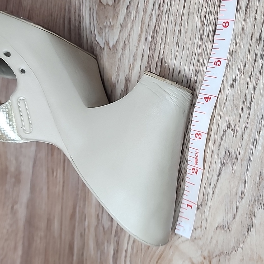 Dr Scholls Original Asana Buckle Open Toe Slide On Grey Heels Feel Good Shoes - Picture 13 of 13